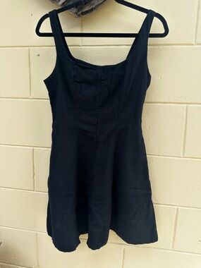 a new day Black Square-Neck Mini A-Line Dress